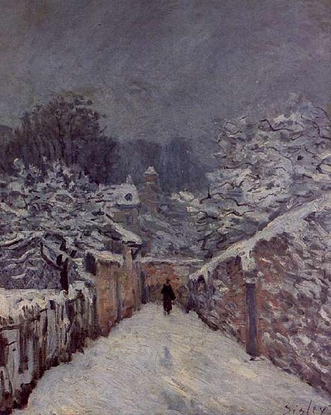 Alfred Sisley Snow at Louveciennes